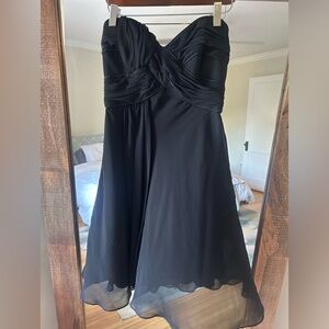 White House Black Market strapless black dress with boning size 4